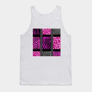 Pink Mixed Animal Print Tank Top